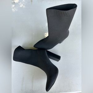 Black heel booties